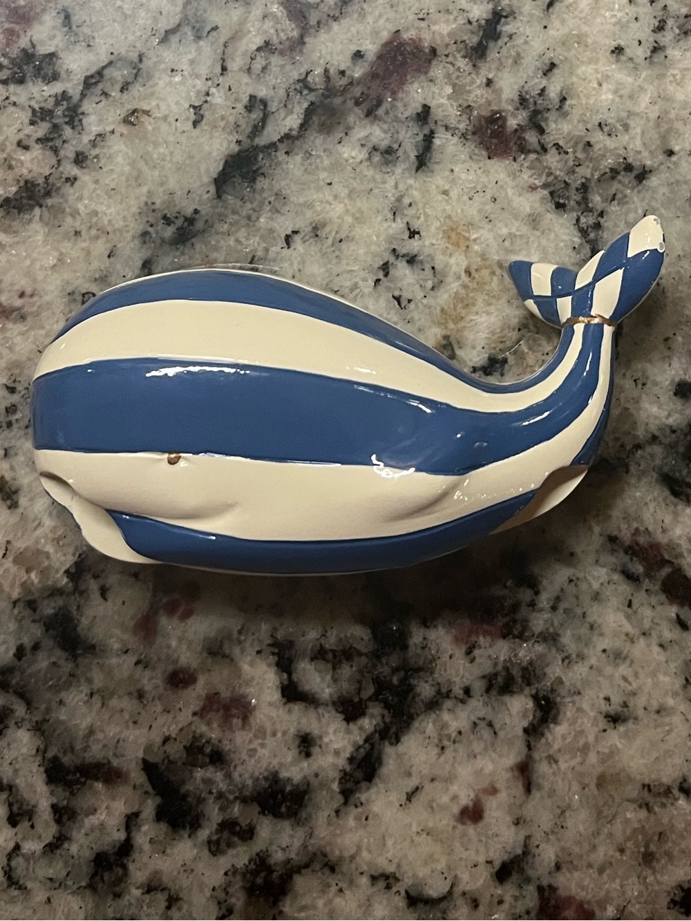 Mackenzie-Childs Whale Flower Pot Climber. Blue and White. RARE and RETIRED!